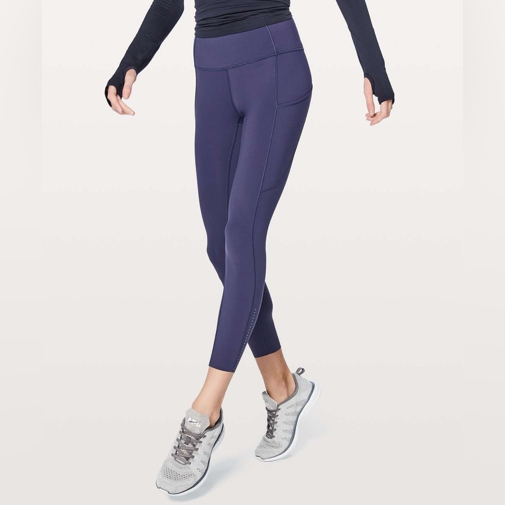 Lululemon Fast & Free 7/8 Tight II (Nulux 25") Twilight Blue